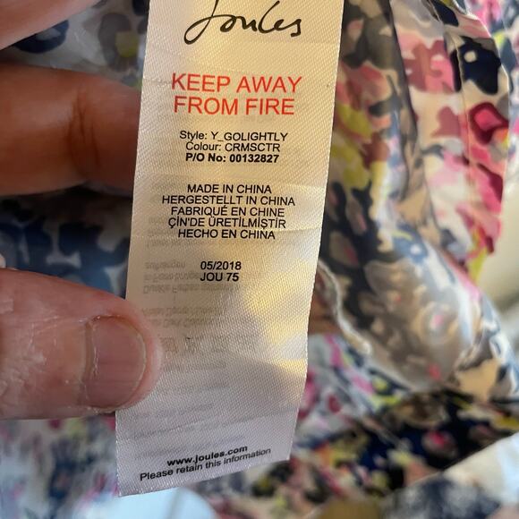 Joules Right As Rain Floral Print Rain Jacket Women’s size US 14 - Picture 10 of 15